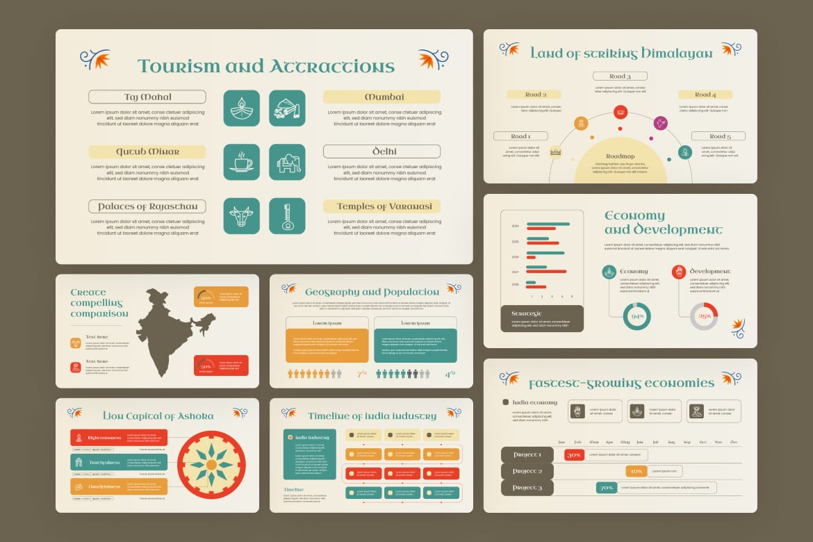 印度创意文化信息图表 India Creative Infographic