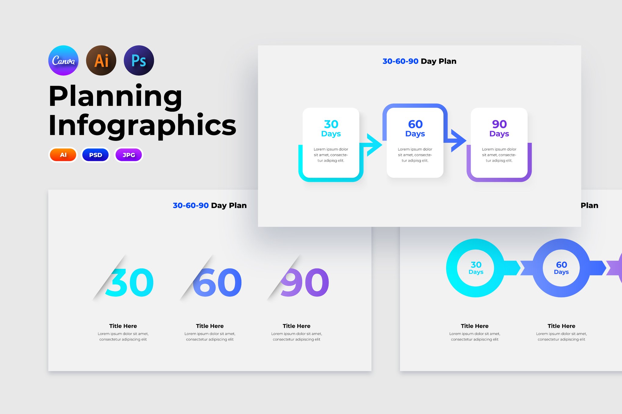 规划演示信息图模板 Planning Infographic Templates for Presentations