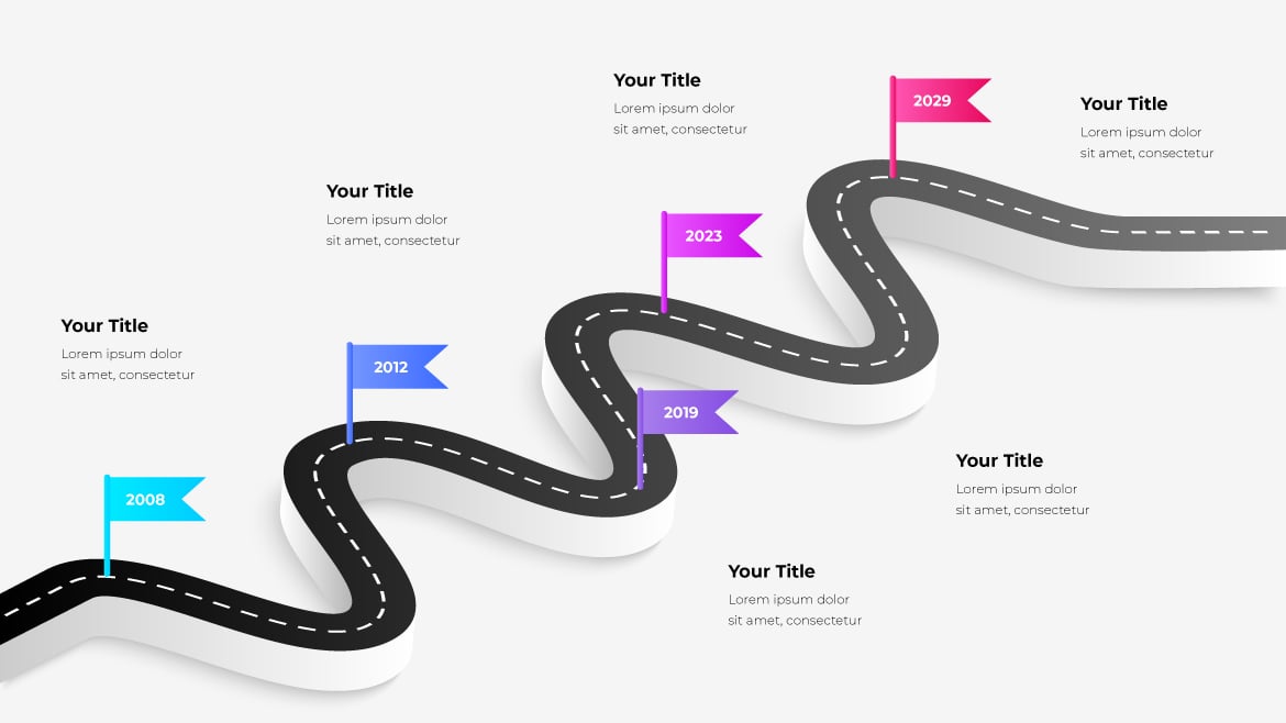 路线图演示信息图模板 Roadmap Infographic Templates for Presentations