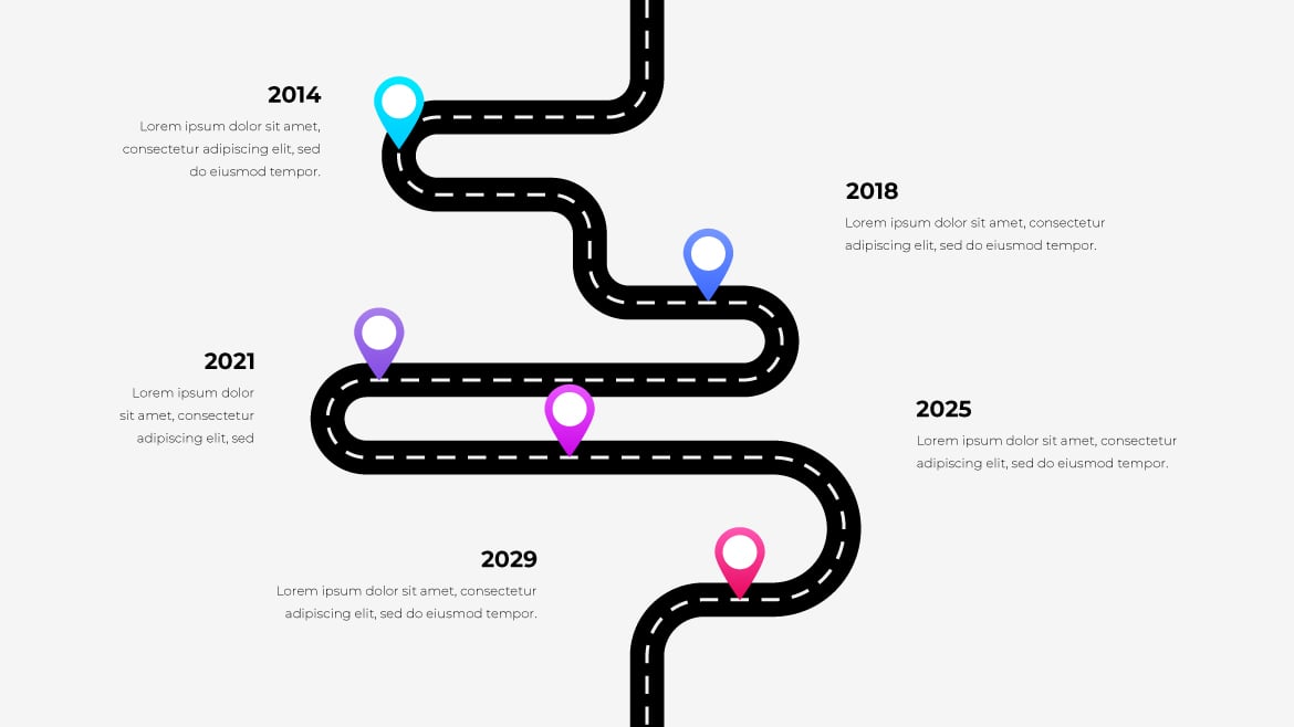 路线图演示信息图模板 Roadmap Infographic Templates for Presentations