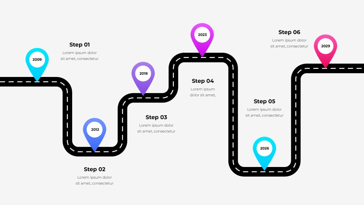 路线图演示信息图模板 Roadmap Infographic Templates for Presentations