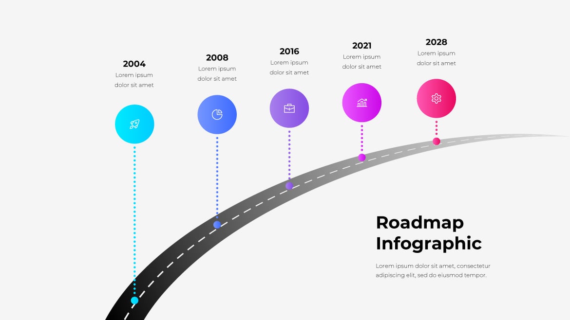 路线图演示信息图模板 Roadmap Infographic Templates for Presentations