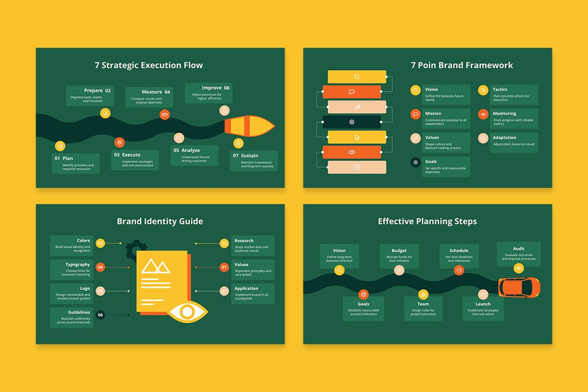 战略规划流程信息图表 Strategic Planning Infographics