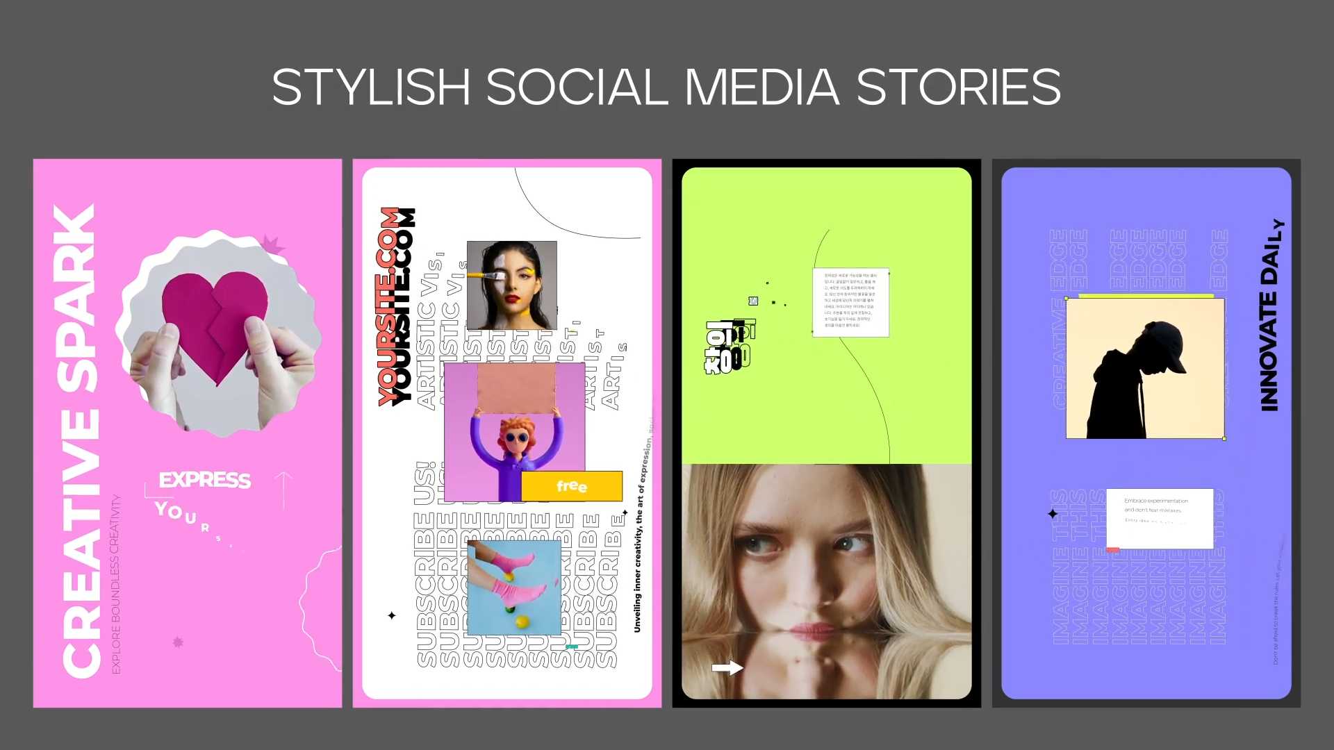 时尚竖屏社交媒体故事AE模板 Stylish And Vertical Social Media Stories