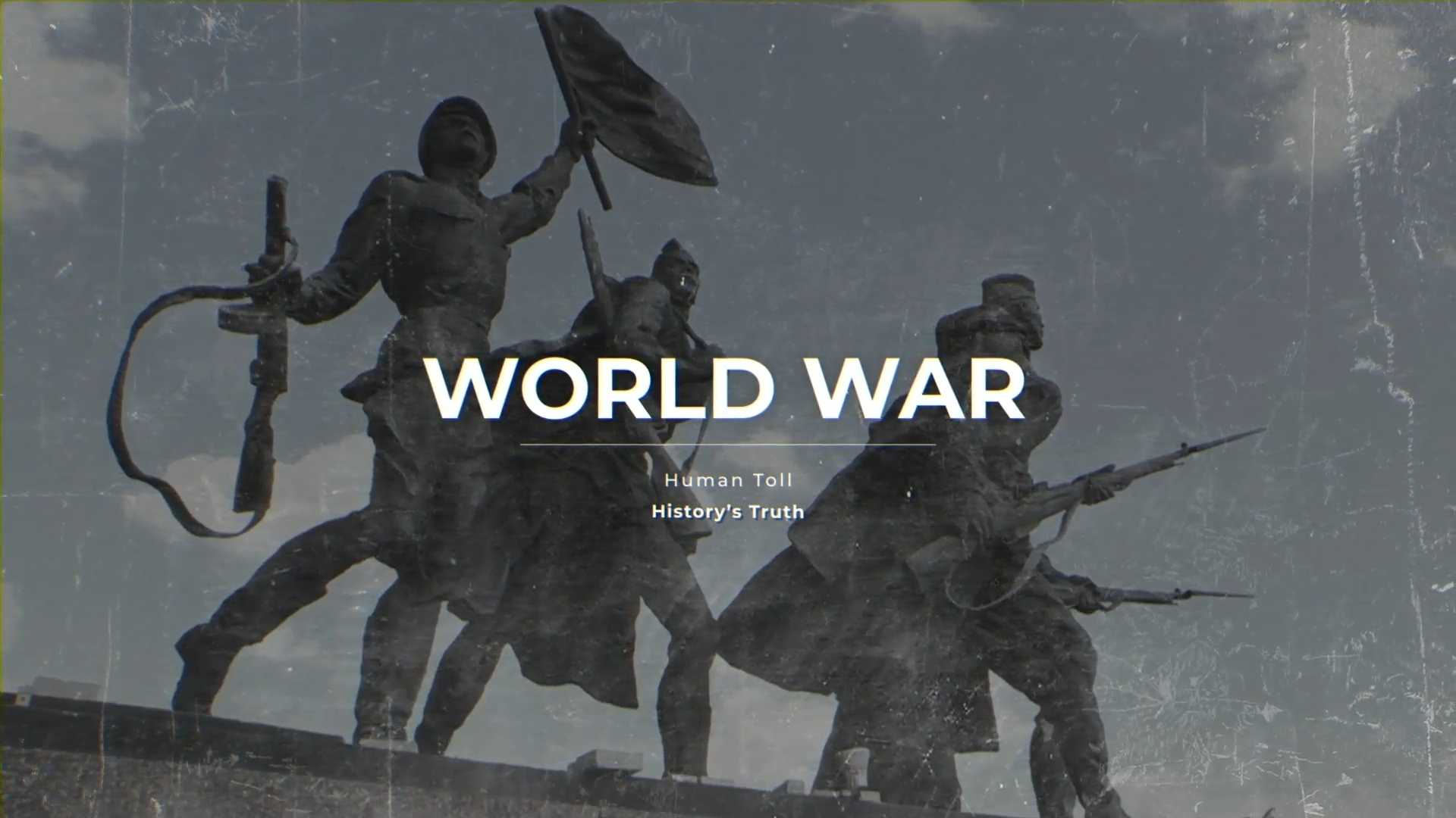 世界大战主题引言文字AE模板 World War Quotes