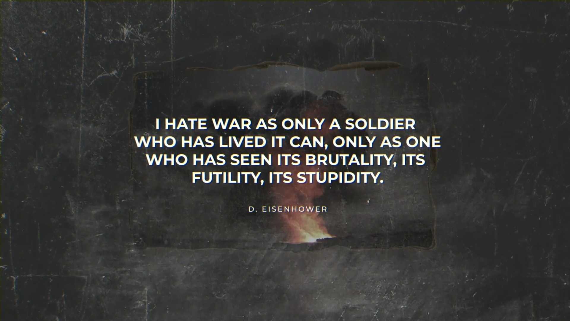 世界大战主题引言文字AE模板 World War Quotes