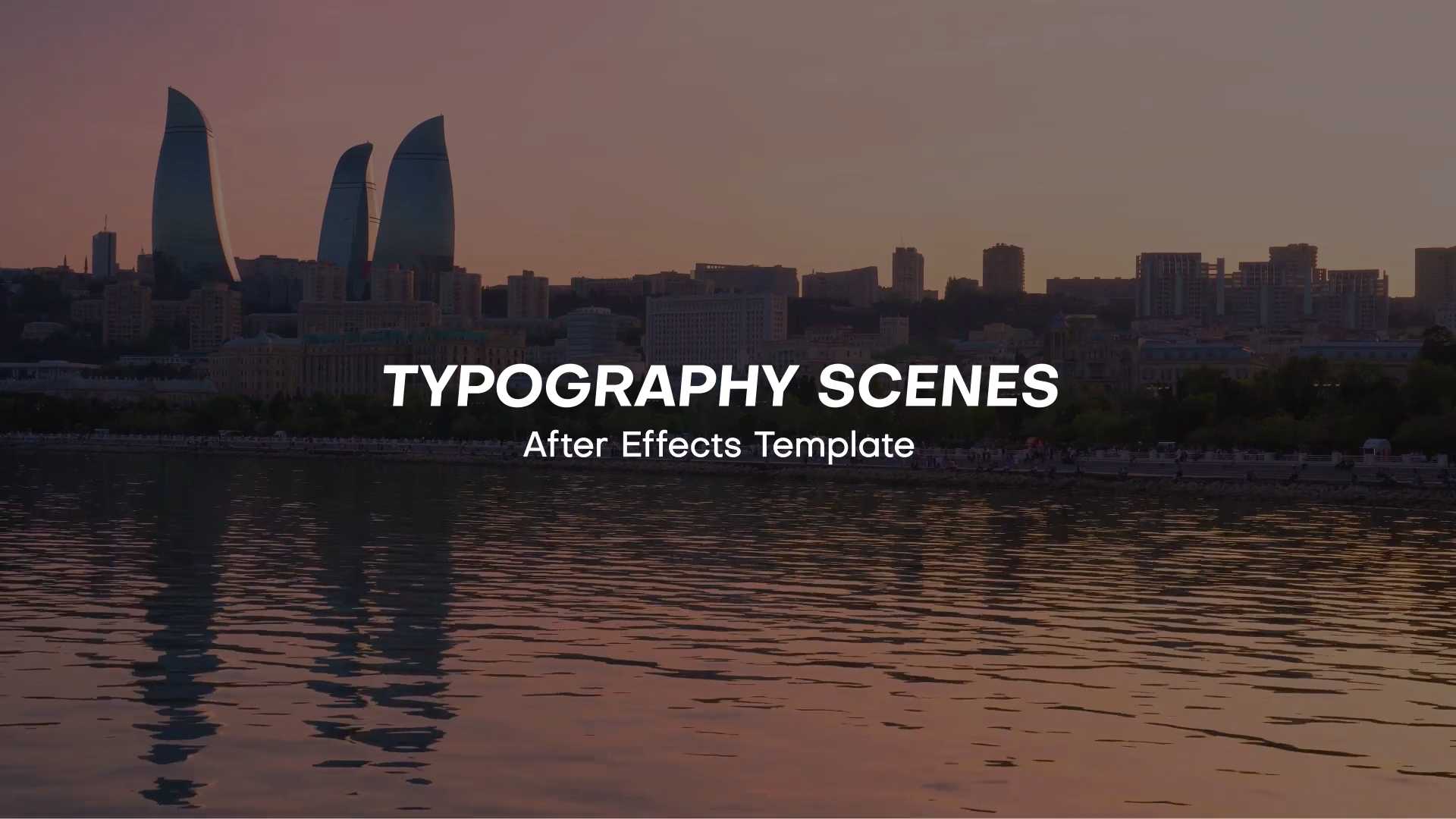 文字排印场景动画AE模板 Typography Scenes