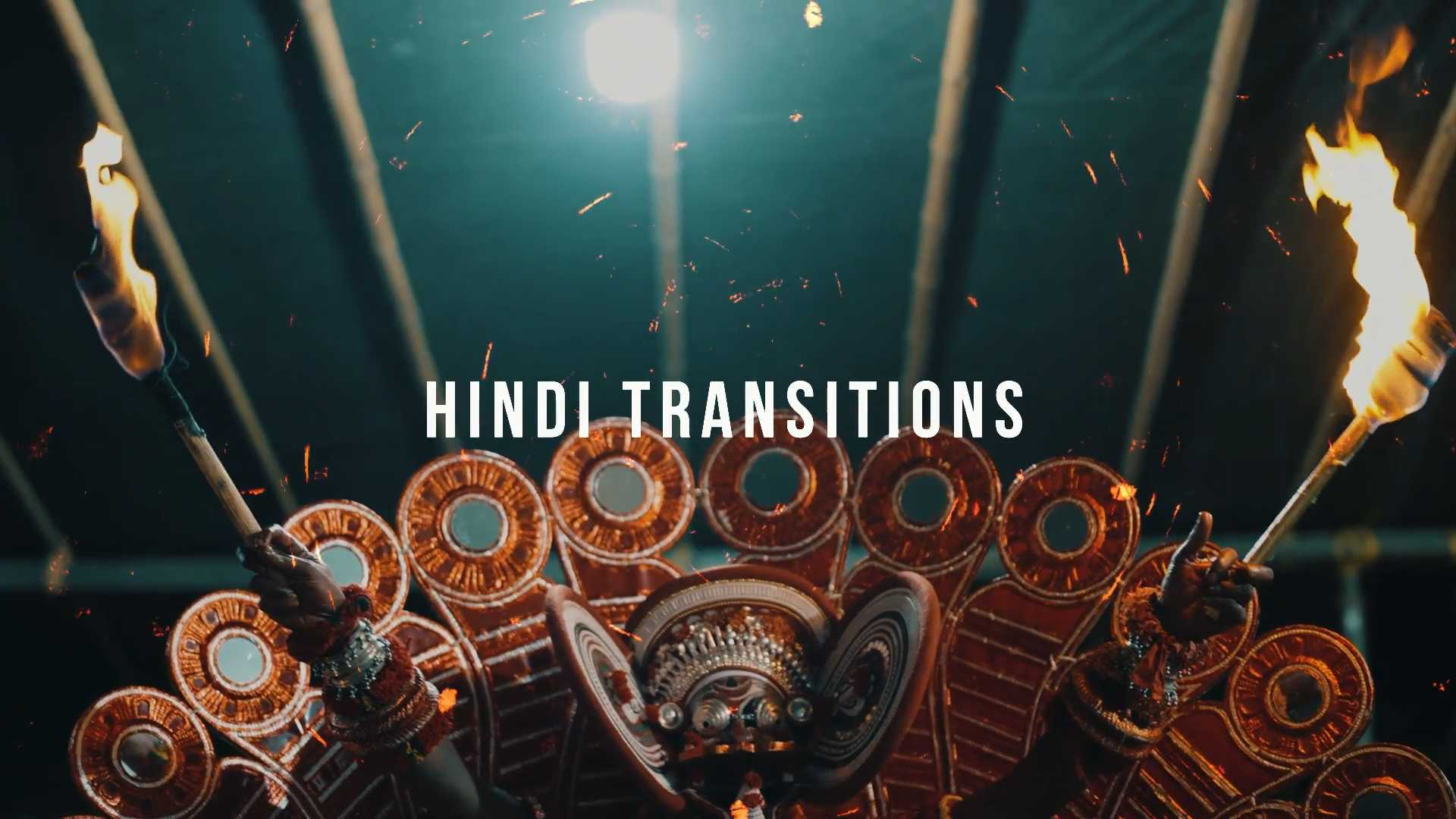 印地语文字转场达芬奇模板 Hindi Transitions For DaVinci Resolve