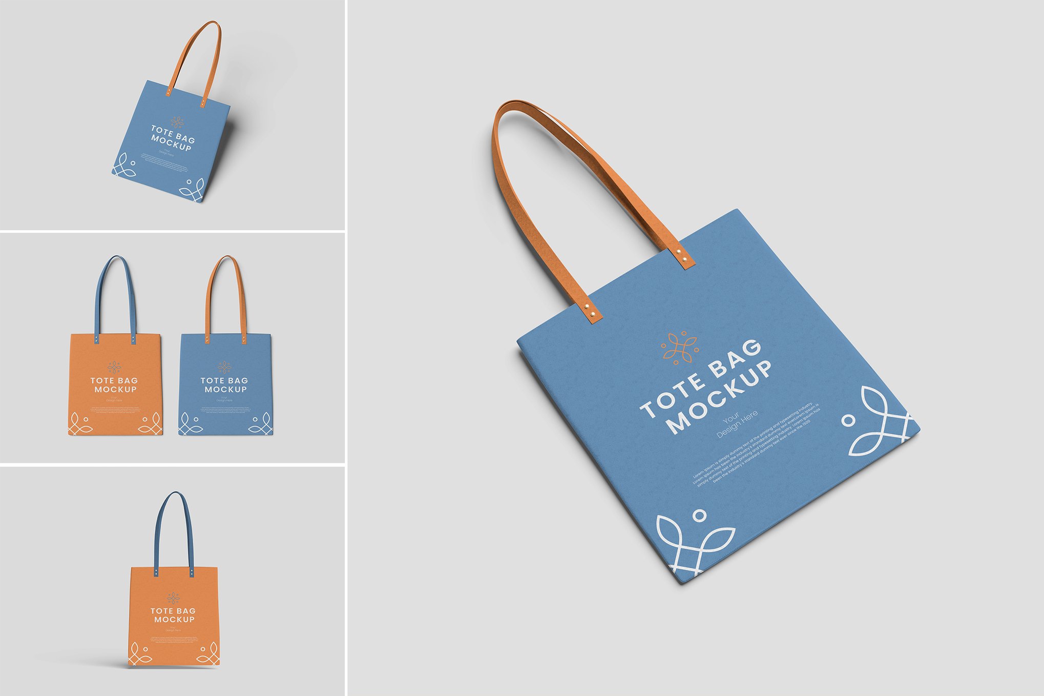 帆布手提袋设计样机模版 Tote Bag Mockup
