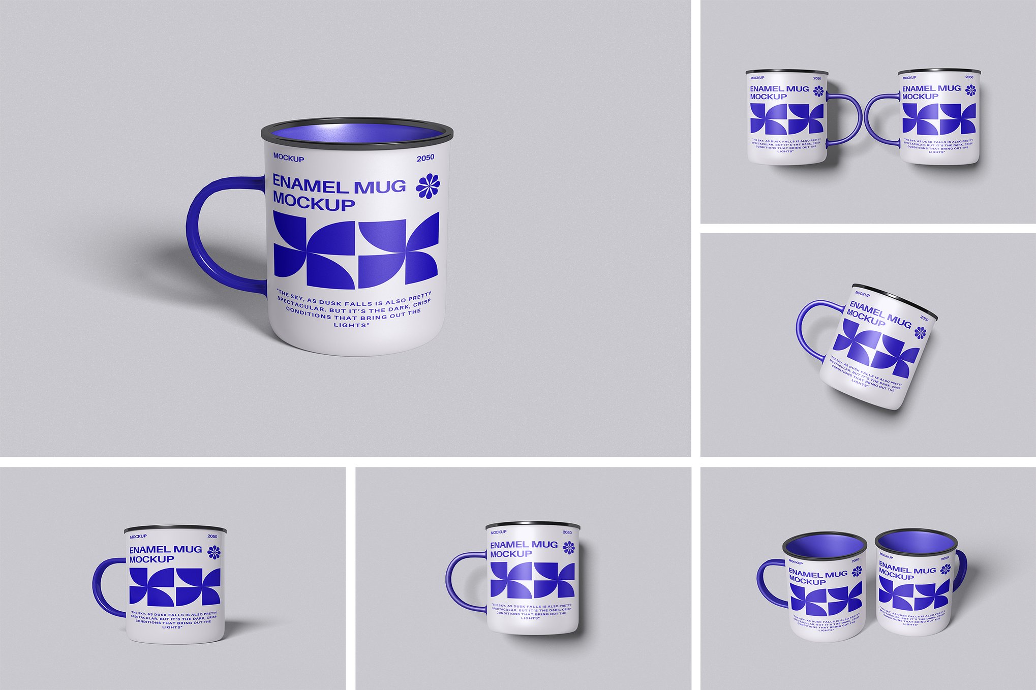 搪瓷杯设计展示样机 Enamel Mug Mockup
