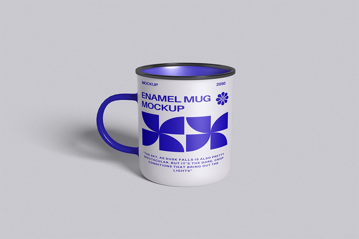搪瓷杯设计展示样机 Enamel Mug Mockup