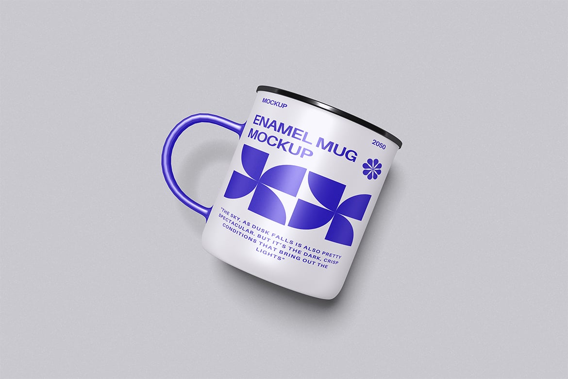 搪瓷杯设计展示样机 Enamel Mug Mockup