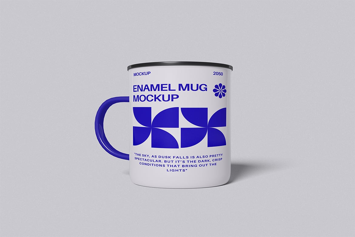 搪瓷杯设计展示样机 Enamel Mug Mockup