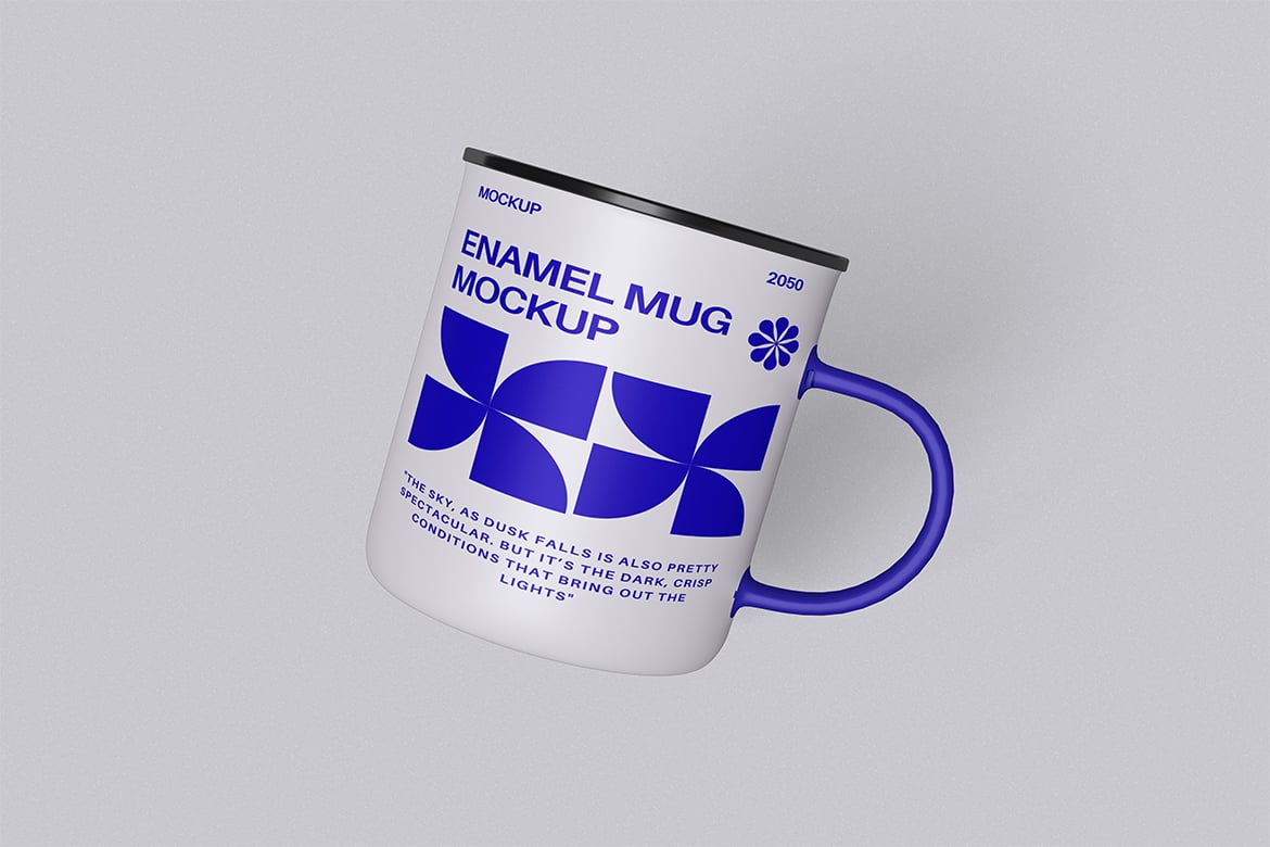 %title插图%num 搪瓷杯设计展示样机 Enamel Mug Mockup