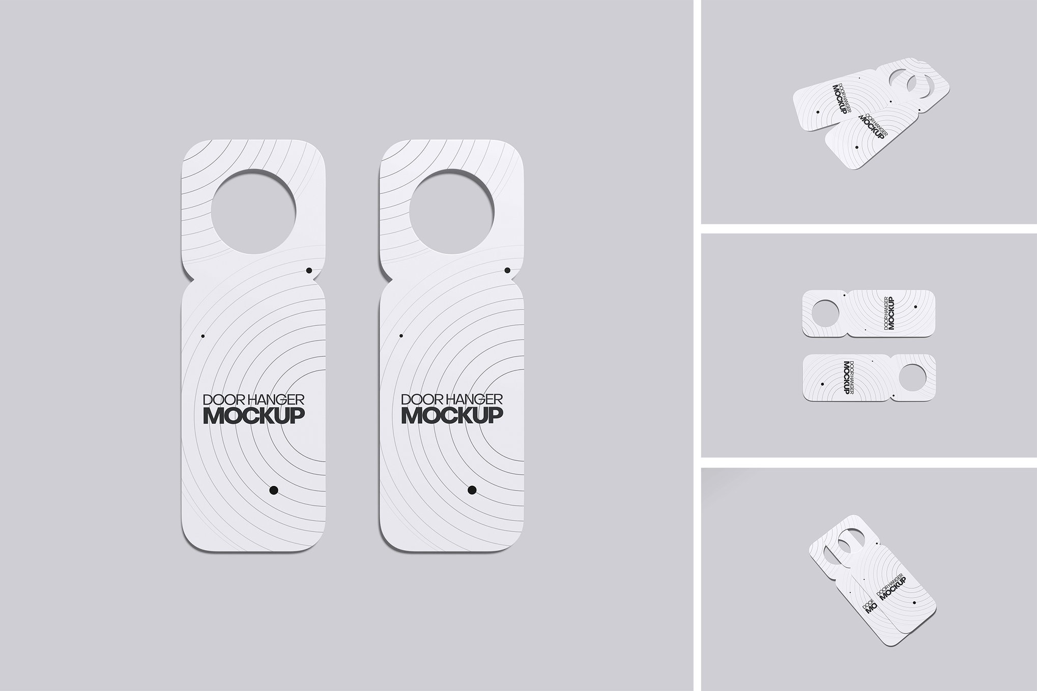 门把手悬挂卡样机模版 Door Hanger Mockup