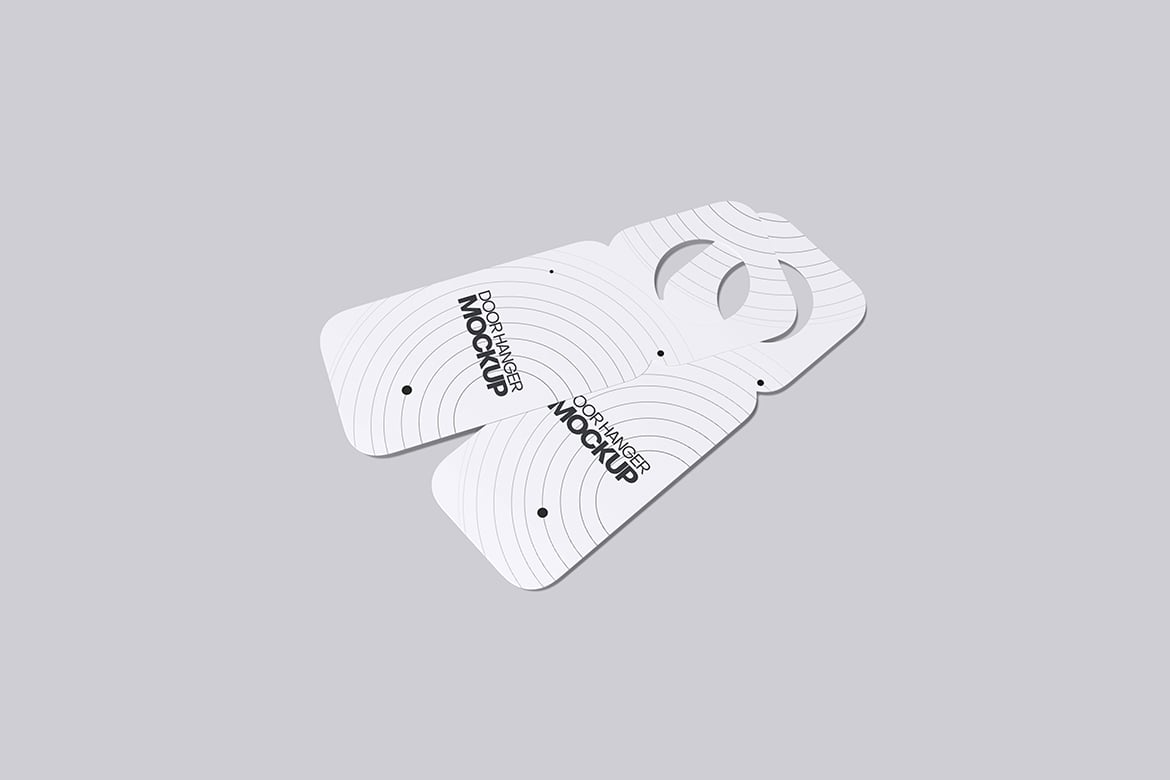 门把手悬挂卡样机模版 Door Hanger Mockup