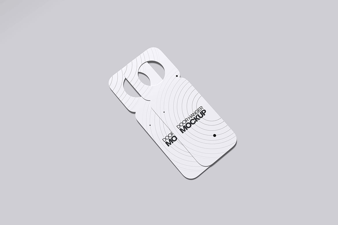 门把手悬挂卡样机模版 Door Hanger Mockup
