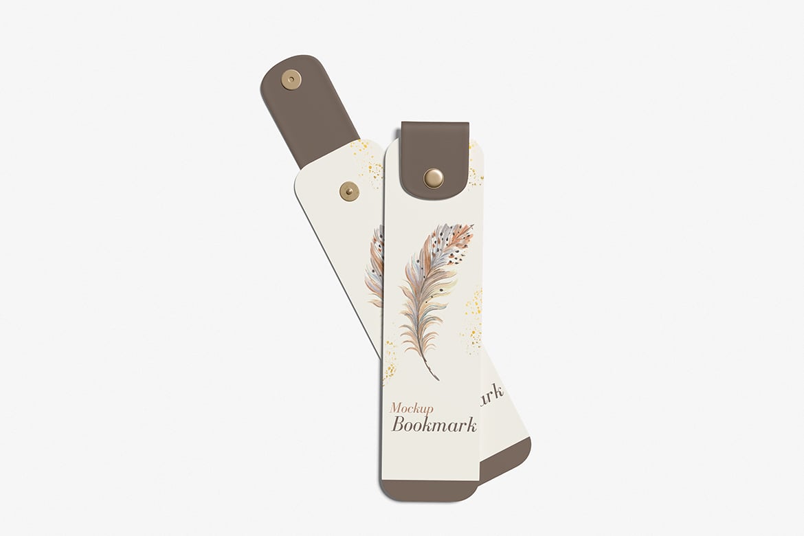 书签设计展示样机 Bookmark Mockup