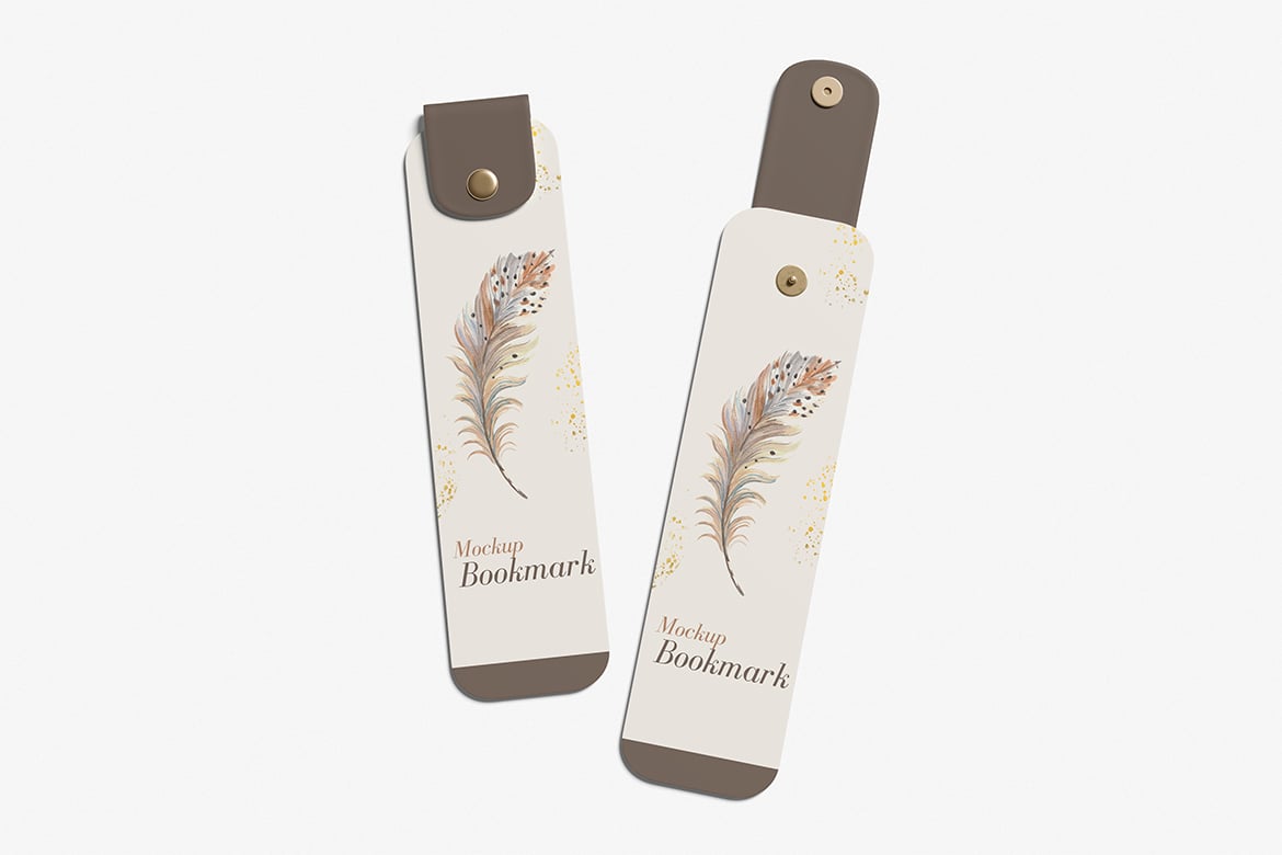 书签设计展示样机 Bookmark Mockup