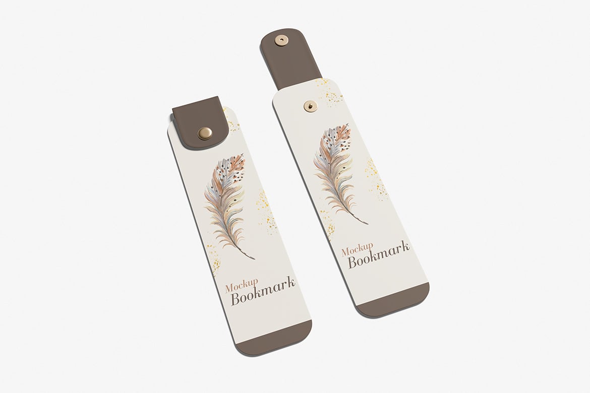 书签设计展示样机 Bookmark Mockup