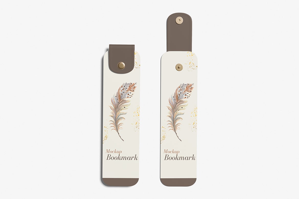 书签设计展示样机 Bookmark Mockup