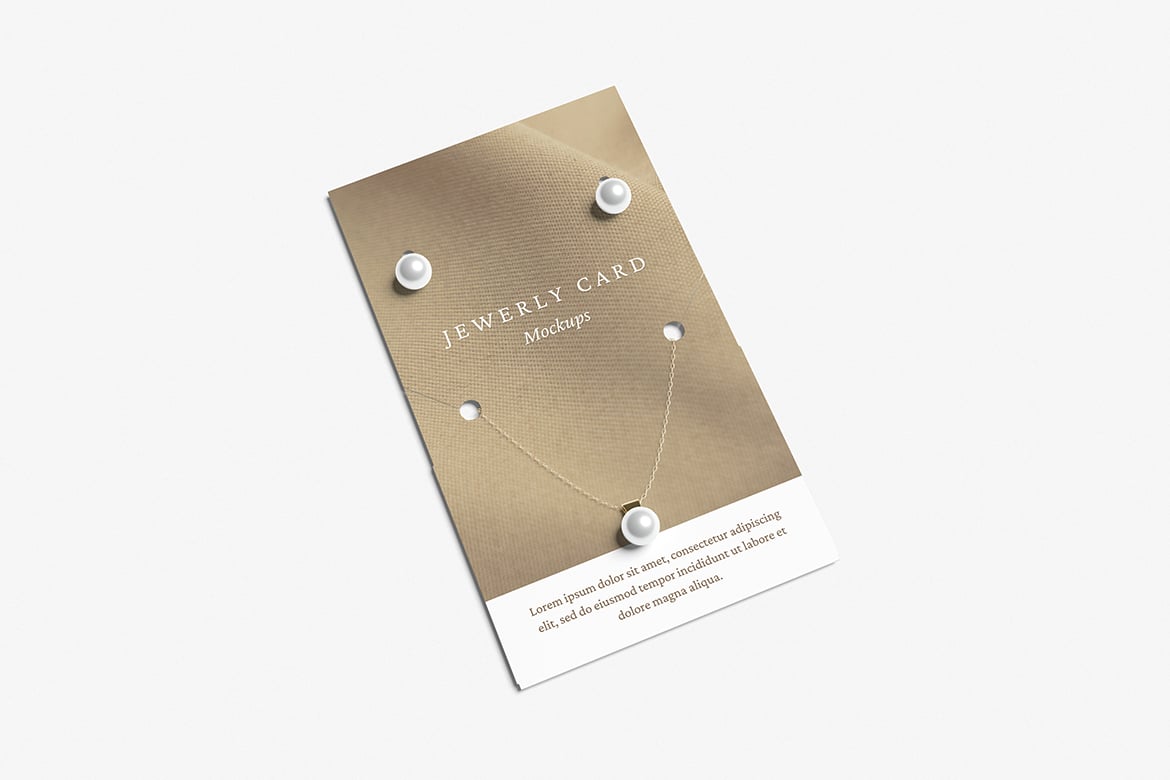 珠宝首饰卡片展示样机 Jewelry Card Mockup