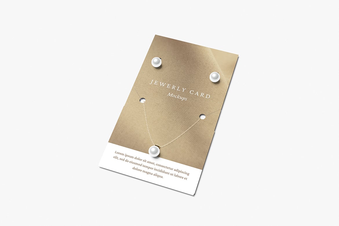 珠宝首饰卡片展示样机 Jewelry Card Mockup