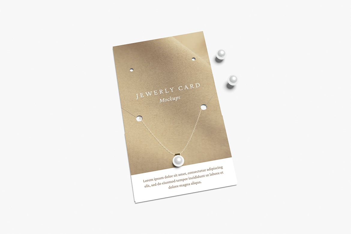 %title插图%num 珠宝首饰卡片展示样机 Jewelry Card Mockup