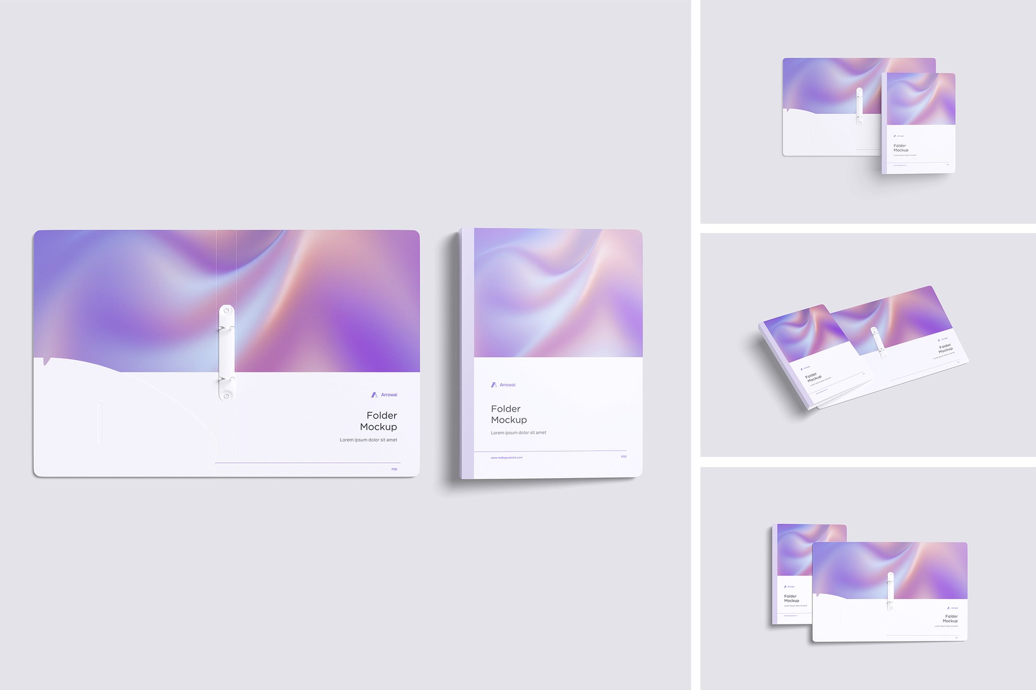 演示文件夹设计样机 Folder Mockup