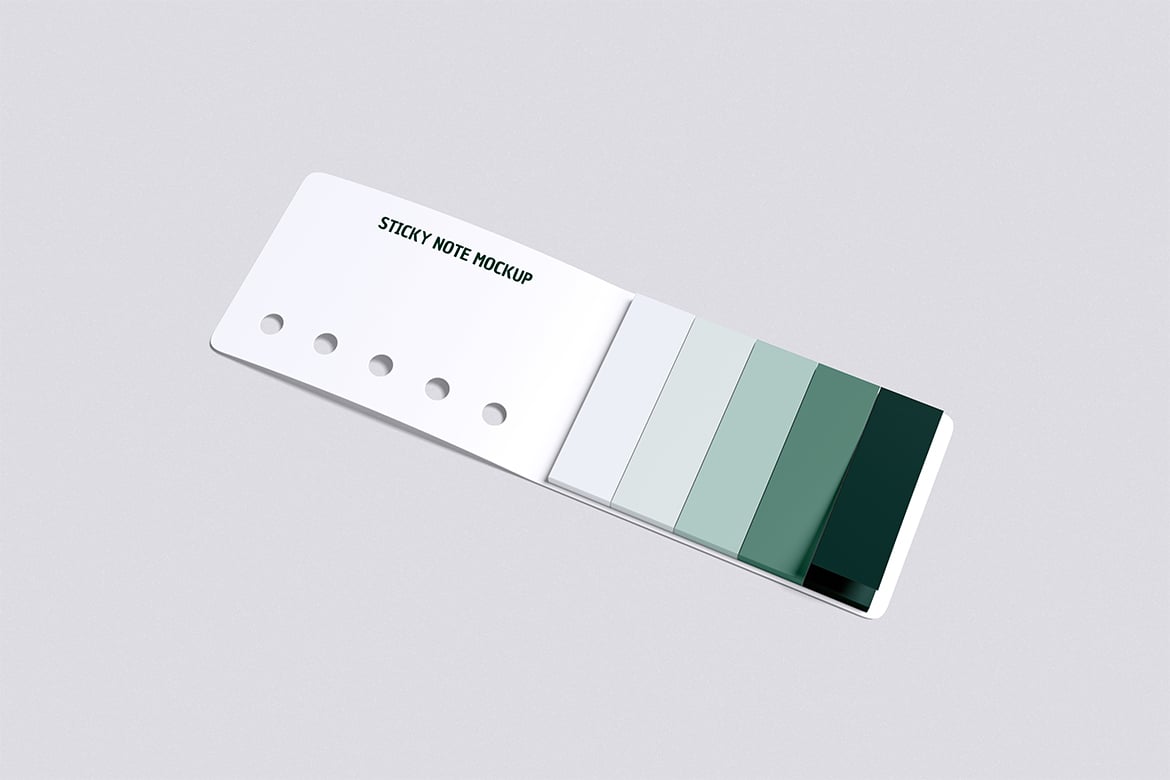 色卡便签纸模版样机 Sticky Note Mockup