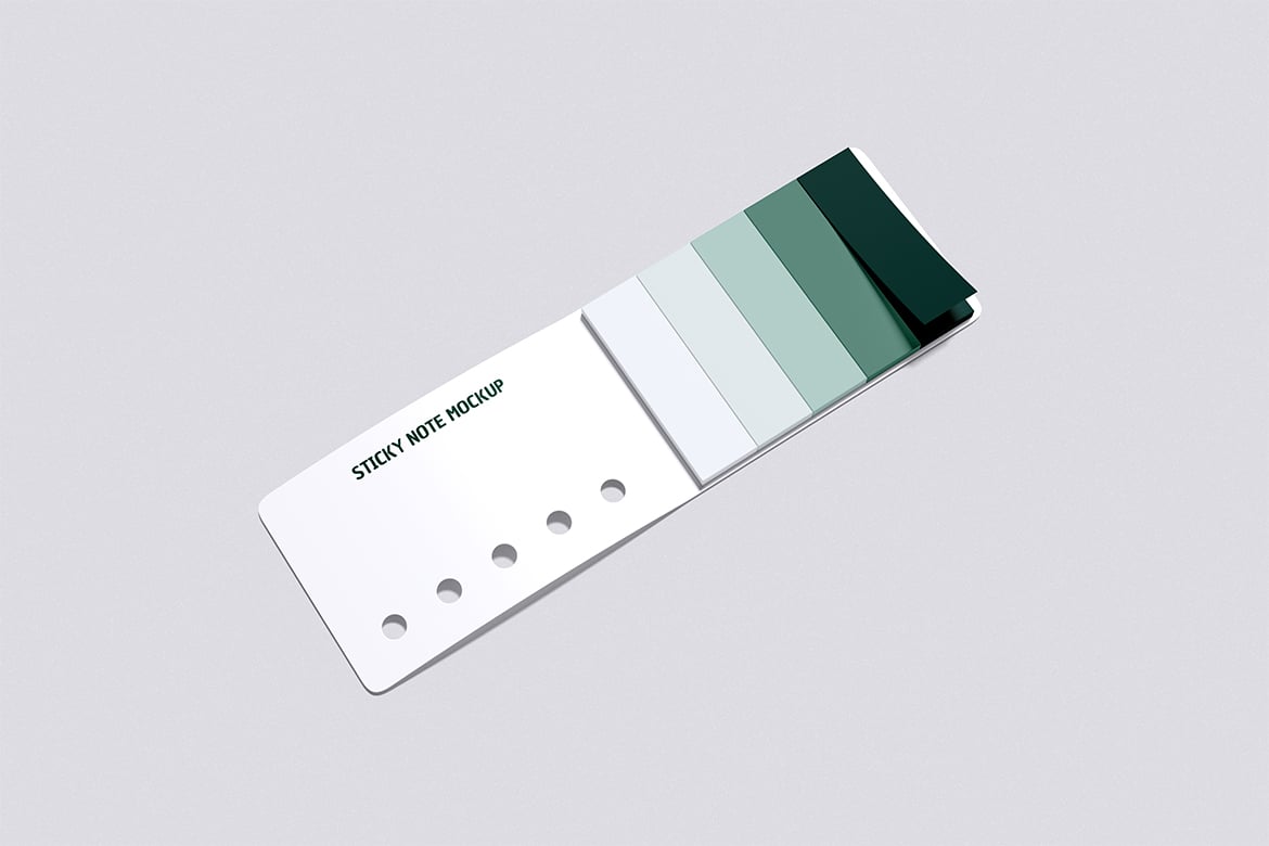 色卡便签纸模版样机 Sticky Note Mockup
