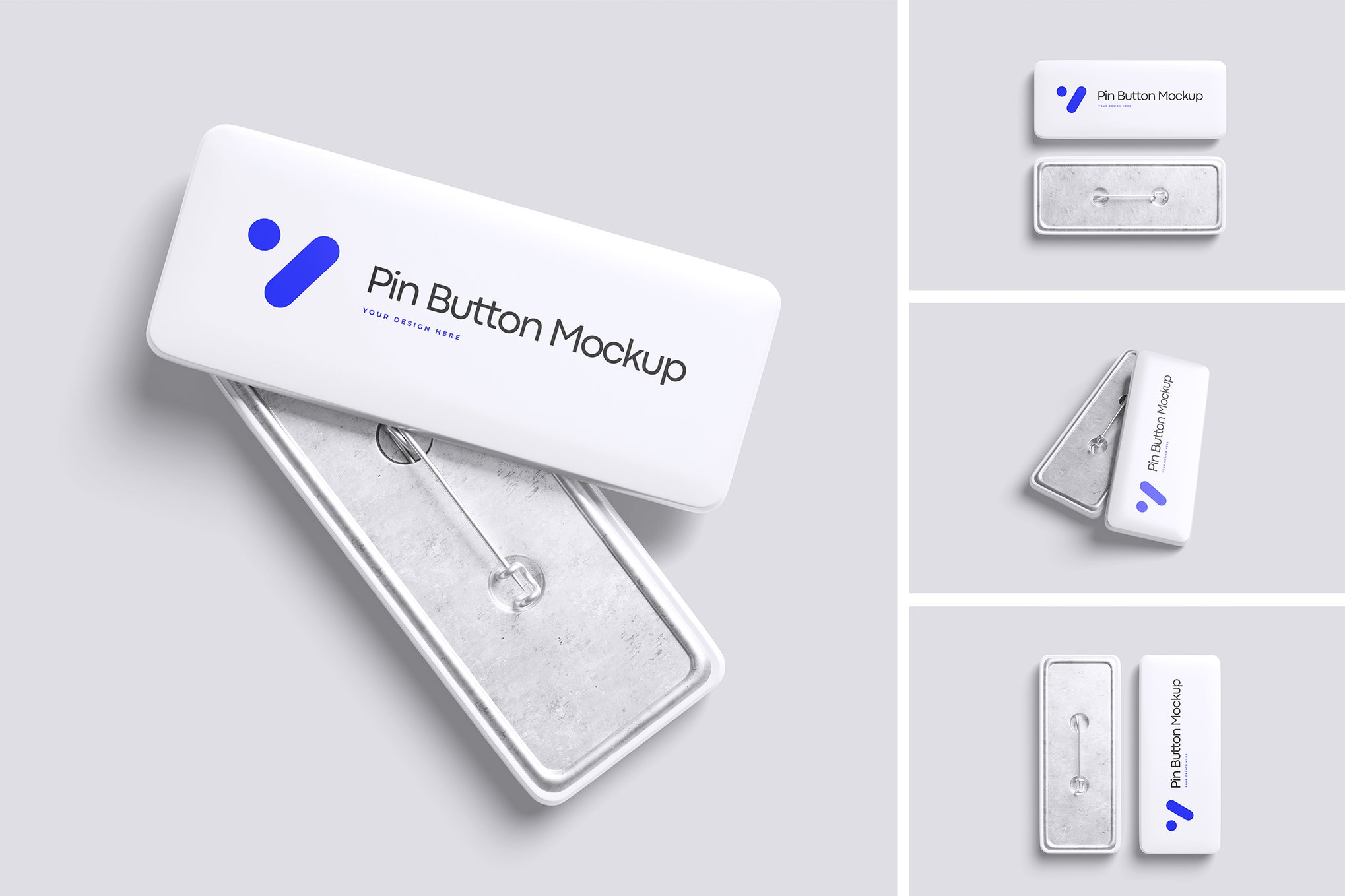 徽章按钮设计样机 Pin Button Mockup