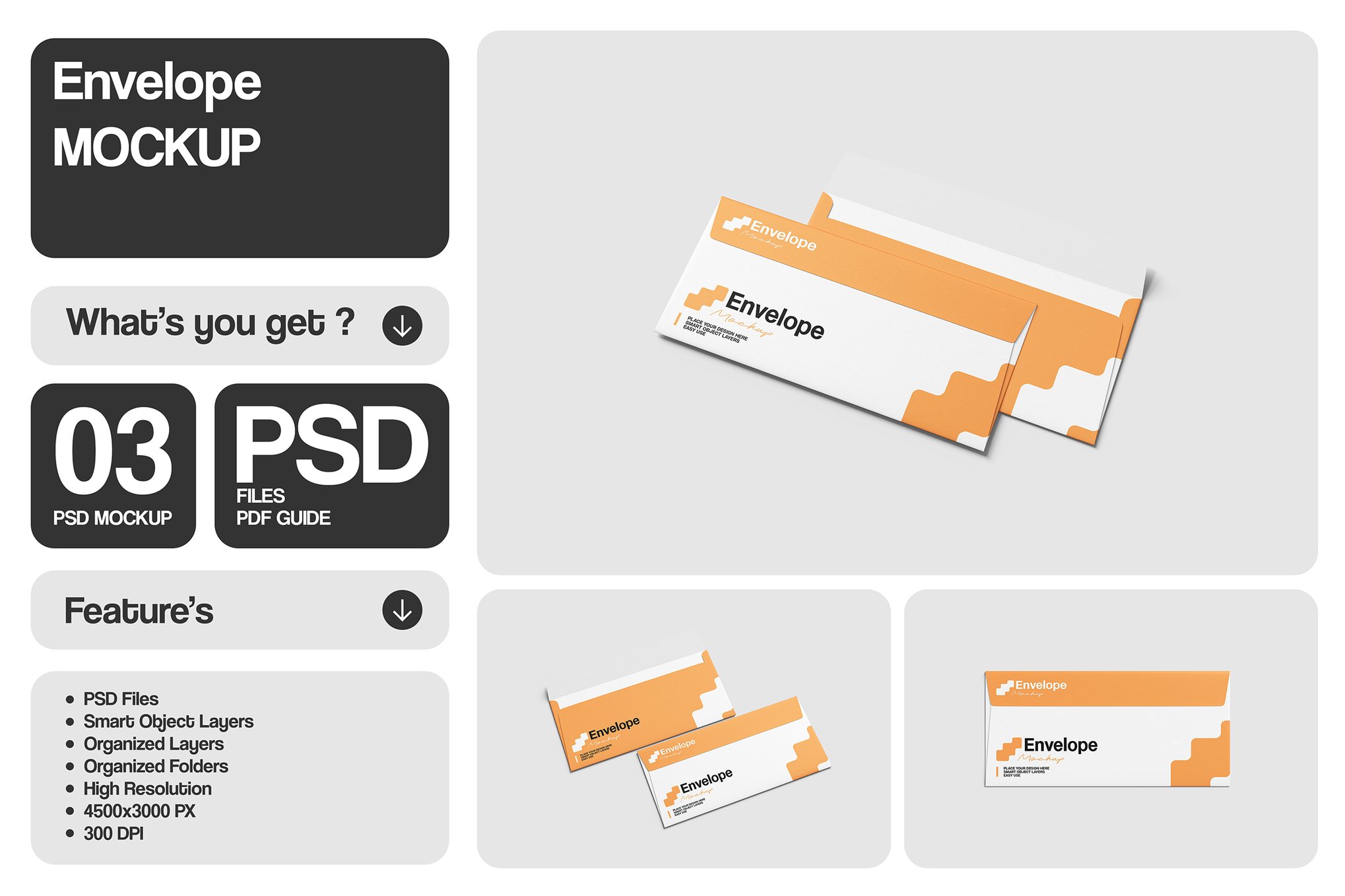 DL尺寸信封设计样机 Envelope Mockup