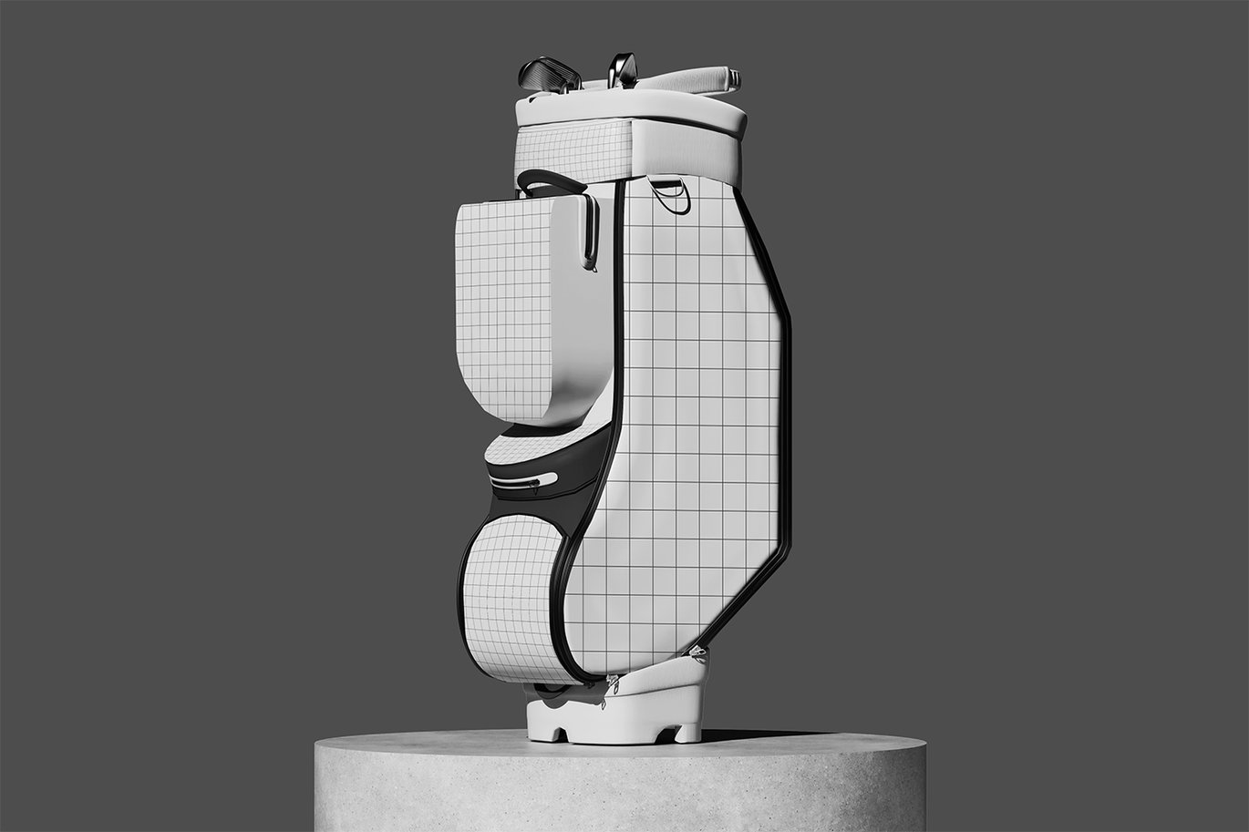 专业高尔夫球包展示样机 Golf Cart Bag Mockup