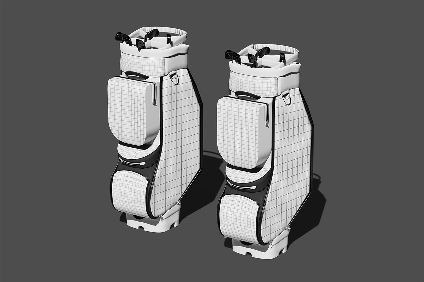专业高尔夫球包展示样机 Golf Cart Bag Mockup