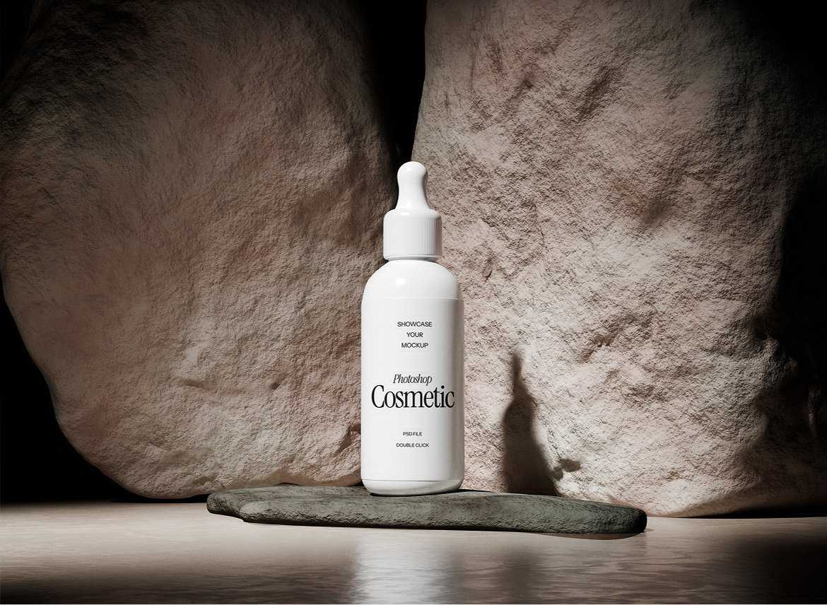 化妆品滴管瓶包装样机 Dropper Bottle Mockup