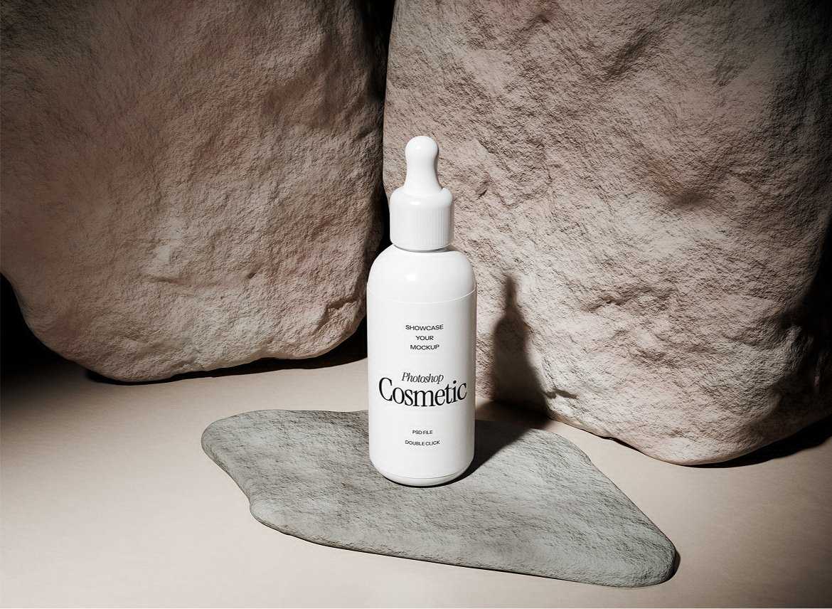 化妆品滴管瓶包装样机 Dropper Bottle Mockup