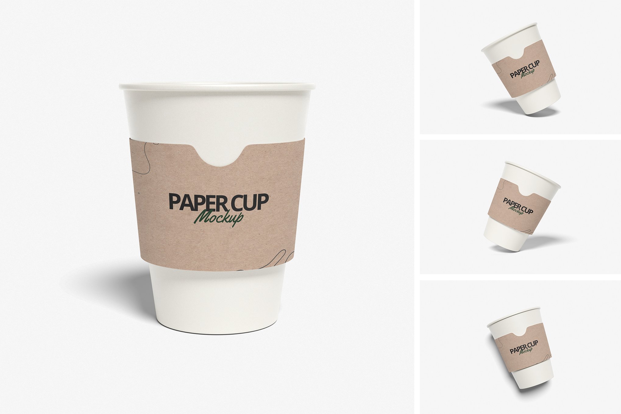 纸质饮料杯设计样机 Paper Cup Mockup