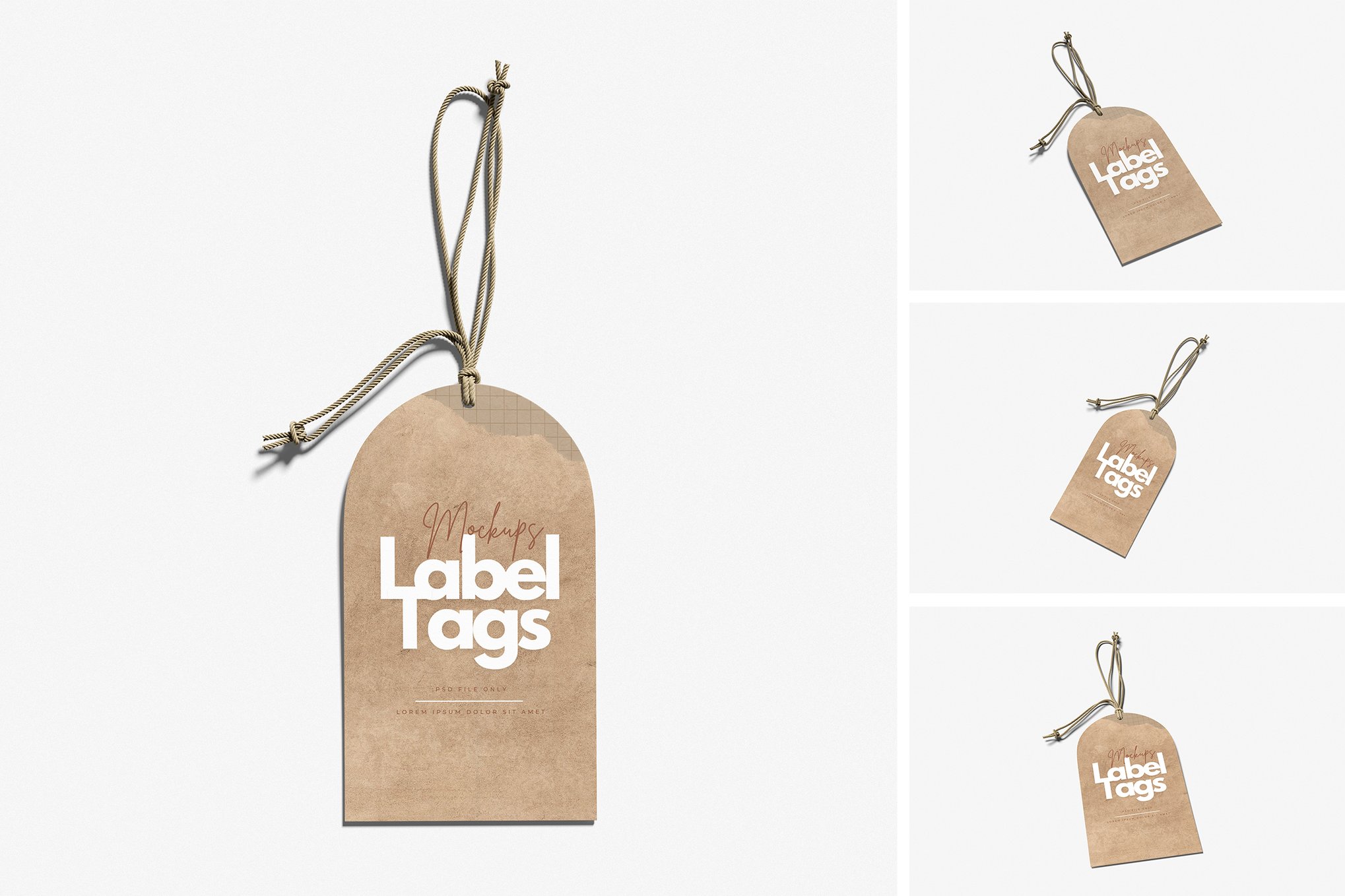 服装标签挂牌设计样机 Label Tag Mockup