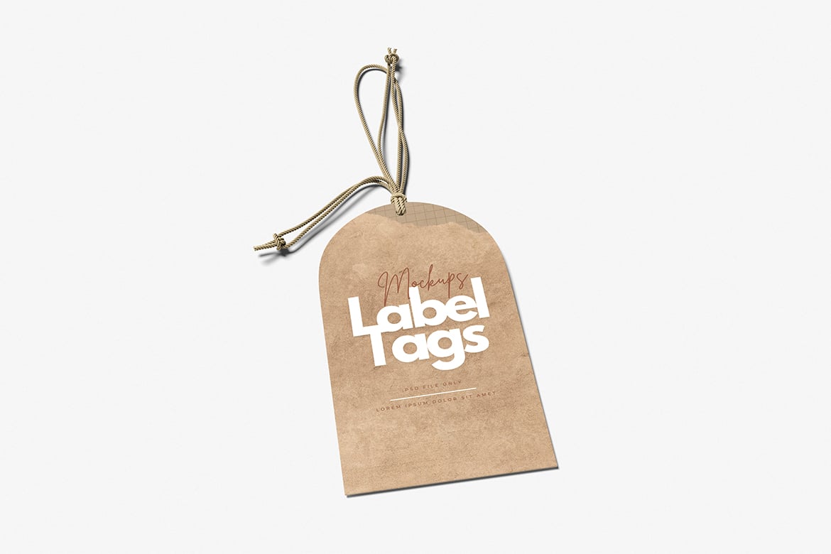 服装标签挂牌设计样机 Label Tag Mockup
