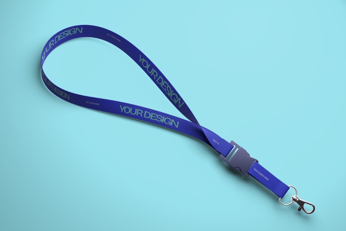挂绳织带设计展示样机 Lanyard Mockup