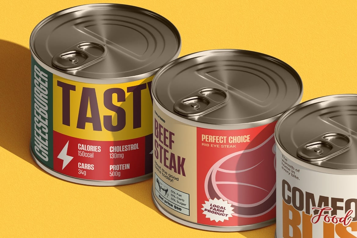 %title插图%num 金属罐包装设计样机 Tin Can Mockup