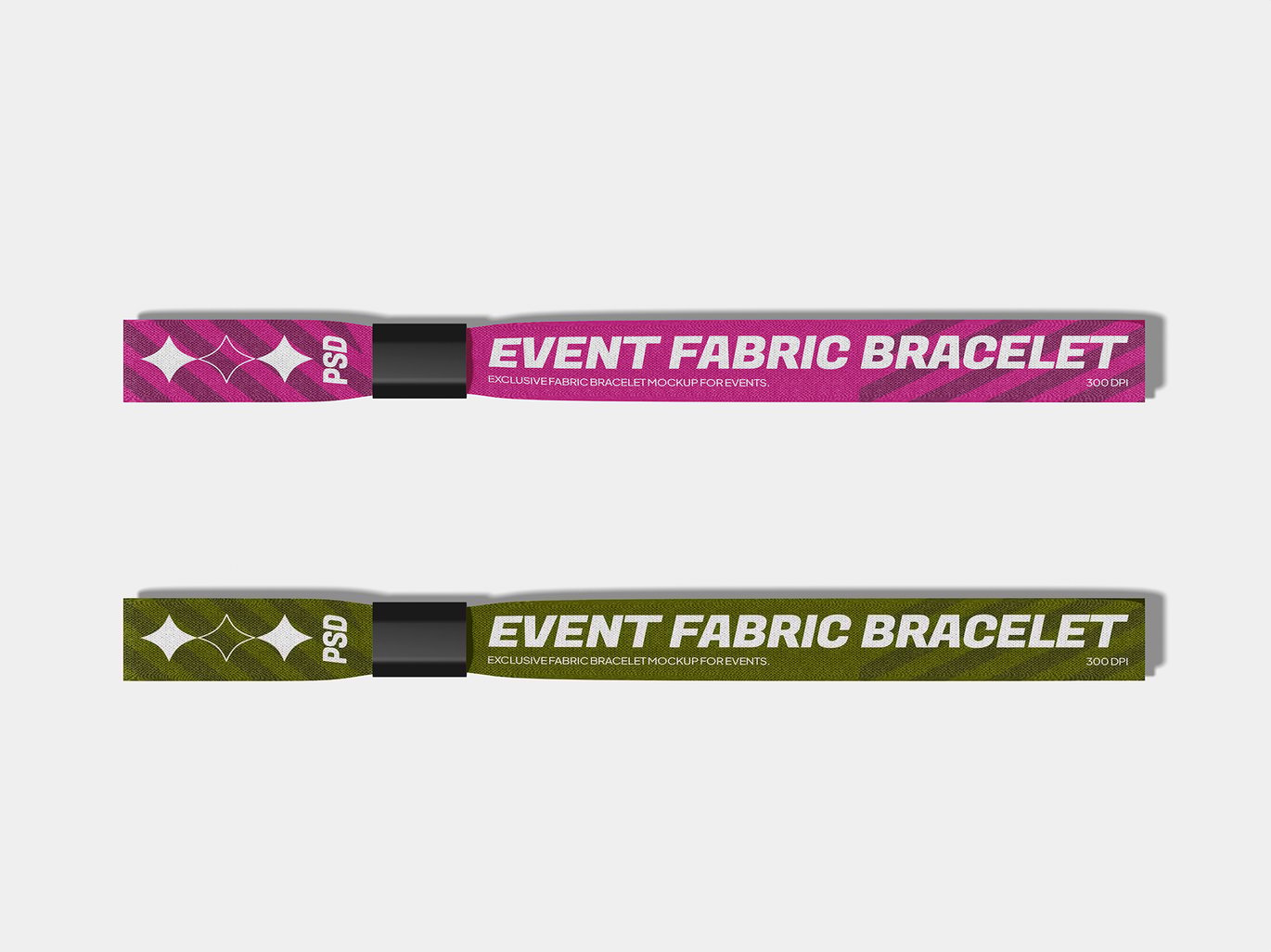 活动织物腕带设计样机 Event Fabric Bracelet Mockup