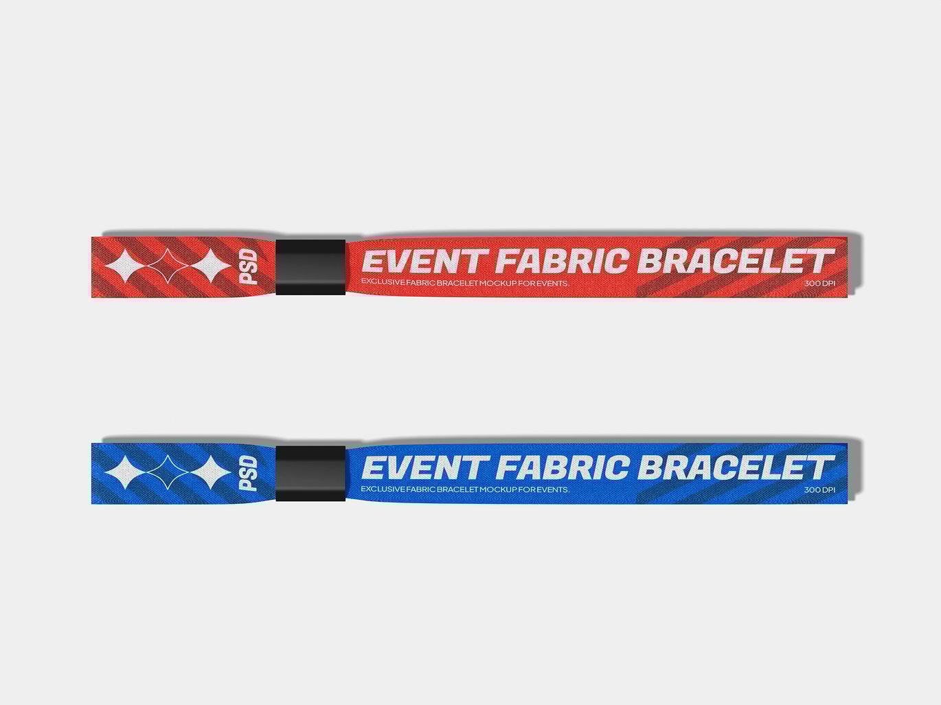 活动织物腕带设计样机 Event Fabric Bracelet Mockup