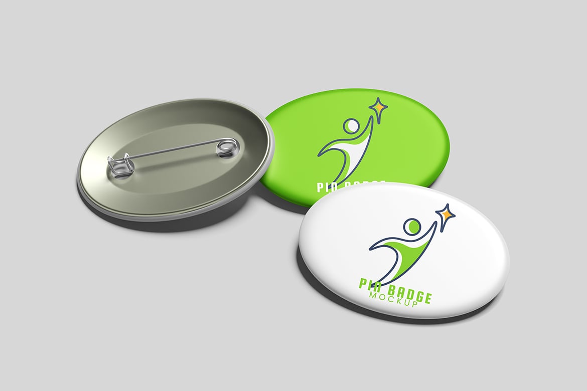 徽章设计展示样机 Pin Badge Mockup