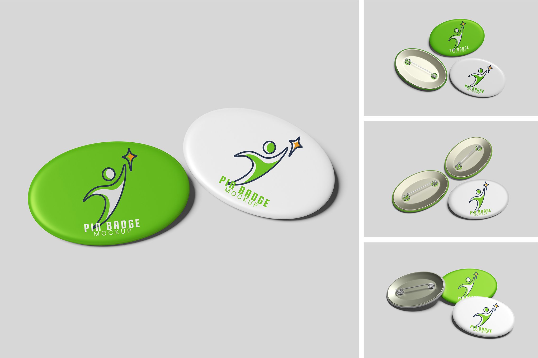 徽章设计展示样机 Pin Badge Mockup