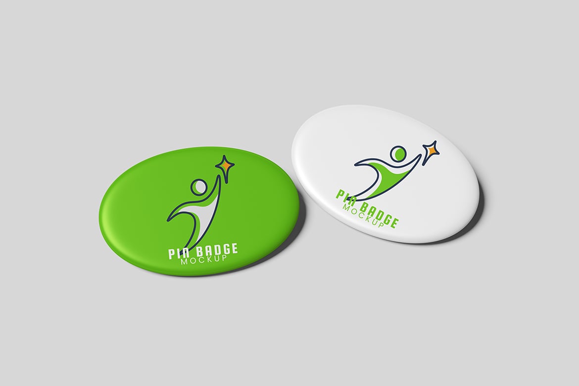 徽章设计展示样机 Pin Badge Mockup