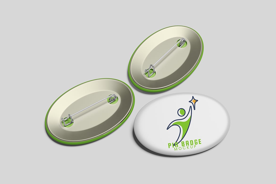徽章设计展示样机 Pin Badge Mockup