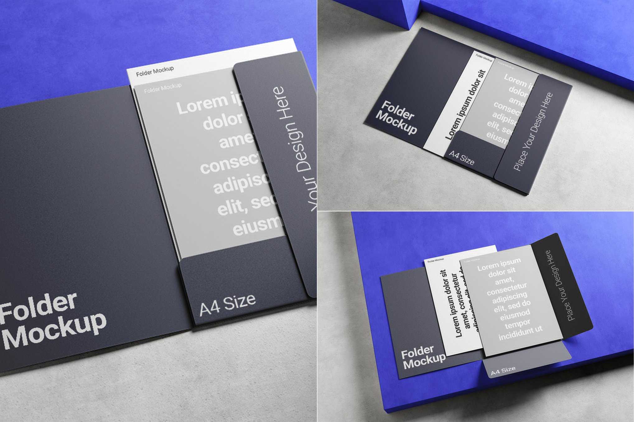 文件夹档案袋展示样机 Folder File Mockup