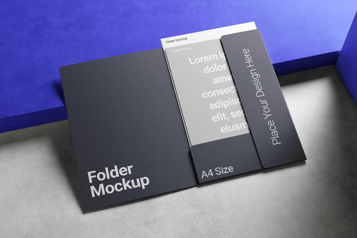 文件夹档案袋展示样机 Folder File Mockup